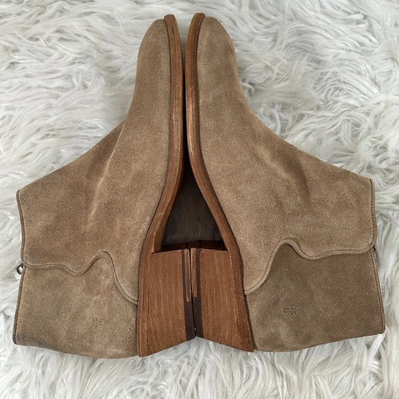 FRYE CARSON PIPING LEATHER BOOTIE SUEDE SIZE 11 - Picture 8 of 14